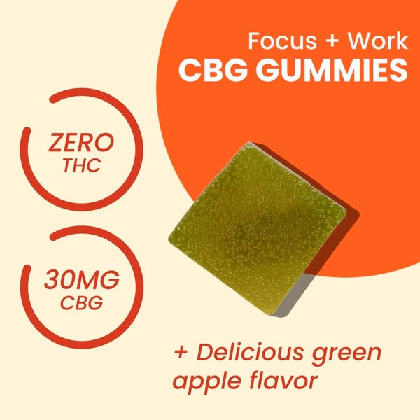 Slumber, Extra Strength CBG Gummies, Green Apple, Isolate THC-Free, 30ct, 900mg CBG
