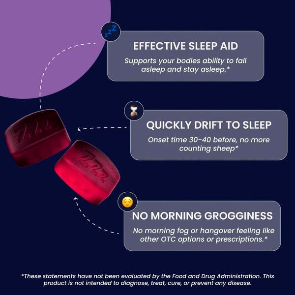 Slumber, Extra Strength CBN Gummies for Sleep, Vanilla Blueberry, Isolate THC-Free, 30ct, 450mg CBN