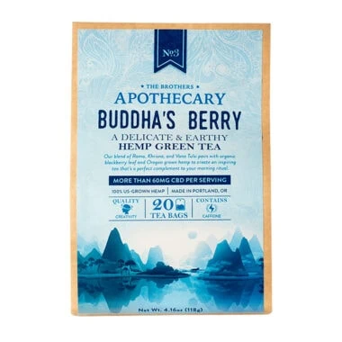 The Brothers Apothecary, Buddha Berry CBD Green Tea, Full Spectrum, 20ct, 1000mg CBD