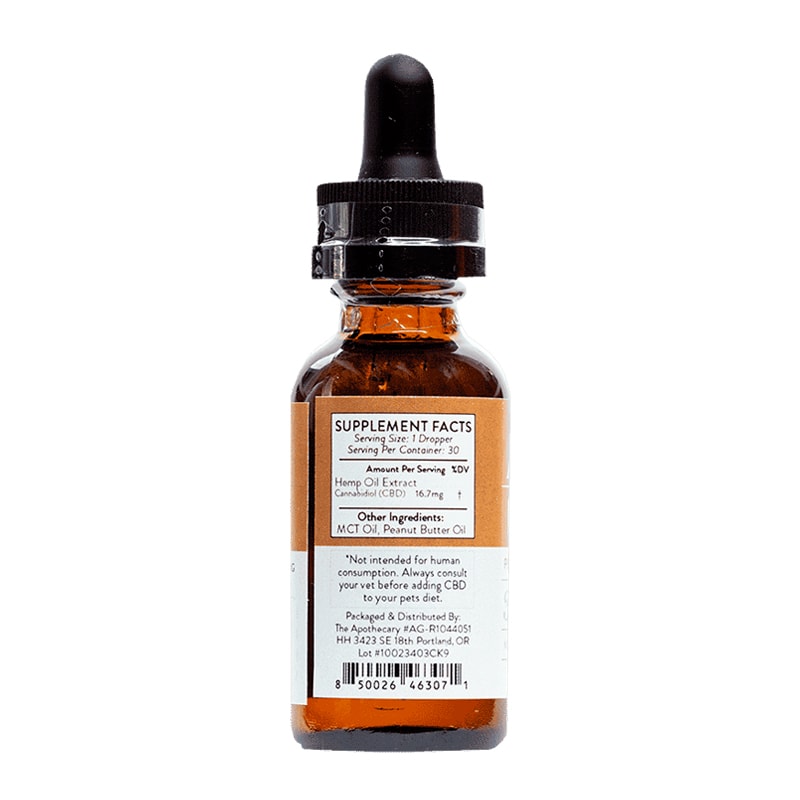The Brothers Apothecary, Calming K9 CBD Oil for Dogs, Peanut Butter, Full Spectrum, 1oz, 500mg CBD
