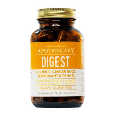 The Brothers Apothecary, Digest Well Ginger & Peppermint + CBD Capsules, Full Spectrum, 84ct, 672mg CBD