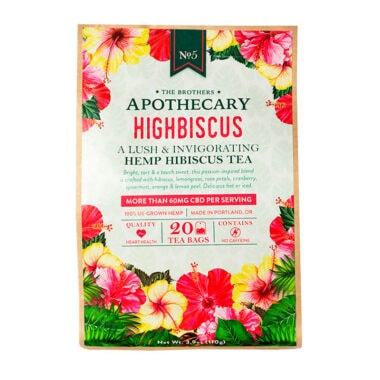 The Brothers Apothecary, Highbiscus CBD Tea, Full Spectrum, 20ct, 1000mg CBD