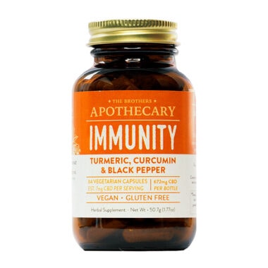 The Brothers Apothecary, Immunity Support Turmeric + CBD Capsules, Full Spectrum, 84ct, 672mg CBD