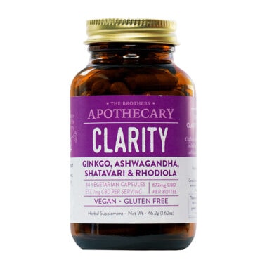 The Brothers Apothecary, Mental Clarity Ginkgo & Ashwagandha + CBD Capsules, Full Spectrum, 84ct, 672mg CBD