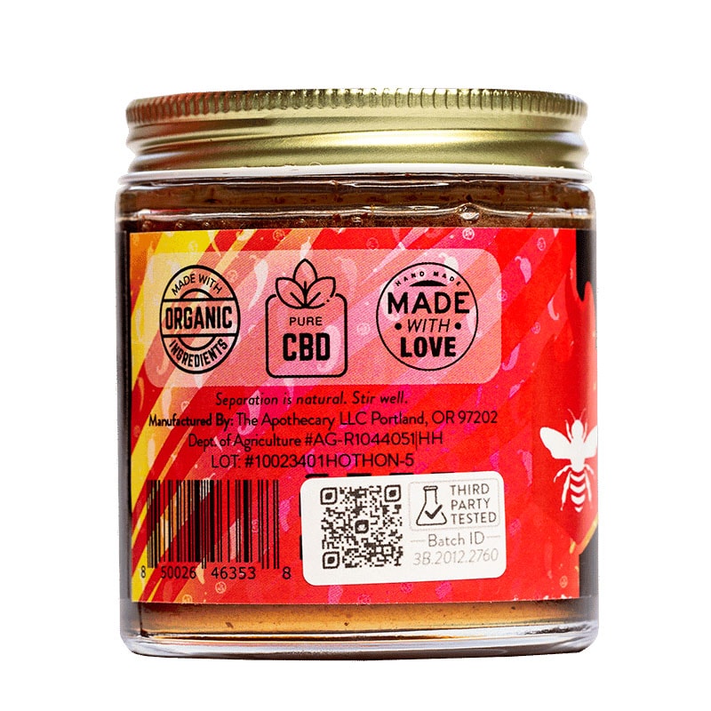 The Brothers Apothecary, Sweet Heat Aji Limo Chili Organic CBD Honey, Full Spectrum, 4oz, 500mg CBD