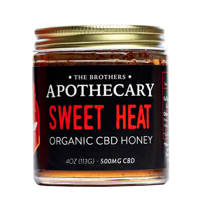The Brothers Apothecary, Sweet Heat Aji Limo Chili Organic CBD Honey, Full Spectrum, 4oz, 500mg CBD
