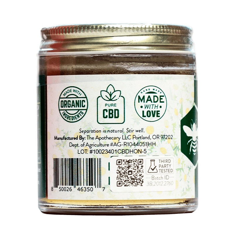 The Brothers Apothecary, Wildflower Organic CBD Honey, Full Spectrum, 4oz, 500mg CBD