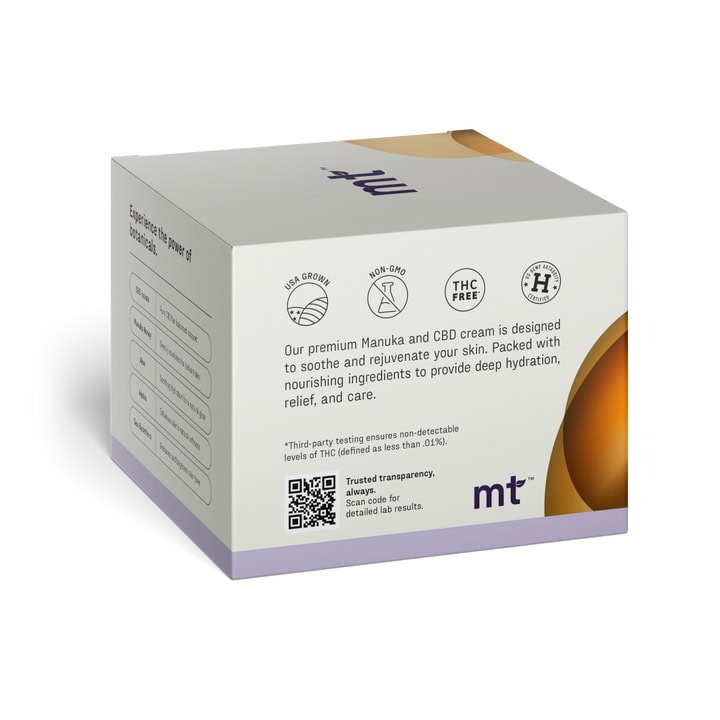 Medterra, CBD + Manuka Honey Cream, Isolate THC-Free, 1oz, 125mg CBD