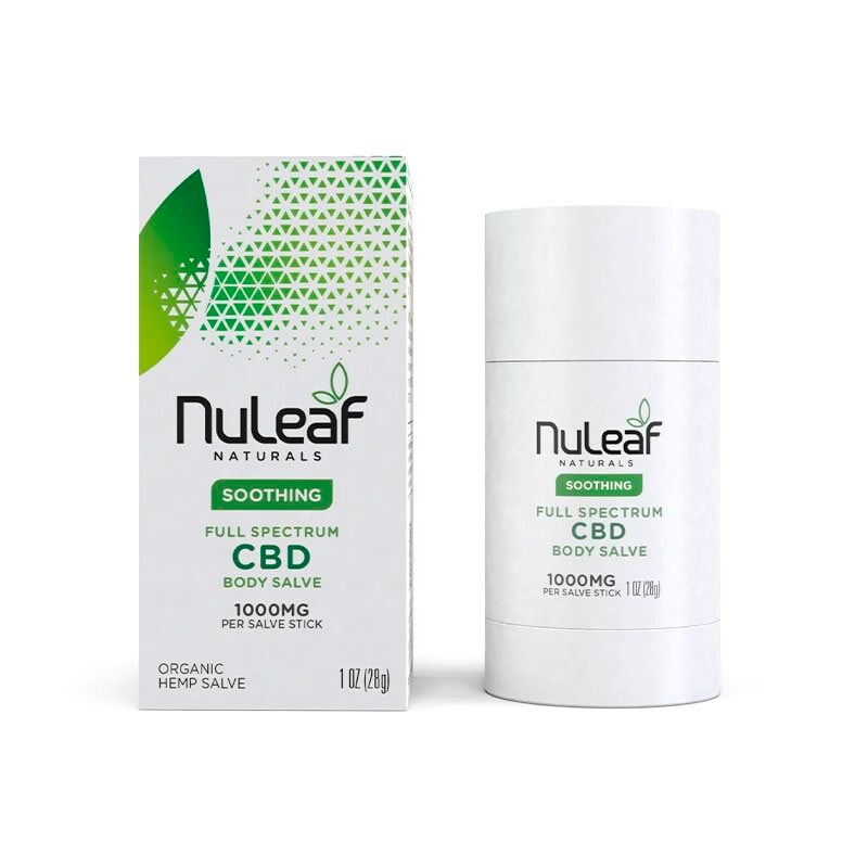 NuLeaf Naturals, Soothing CBD Roll-On Body Salve, Full Spectrum, 1oz, 1000mg CBD