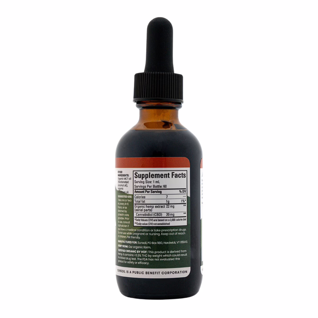 Sunsoil, CBD Oil, Cinnamon, Full Spectrum, 2fl oz, 1200mg CBD