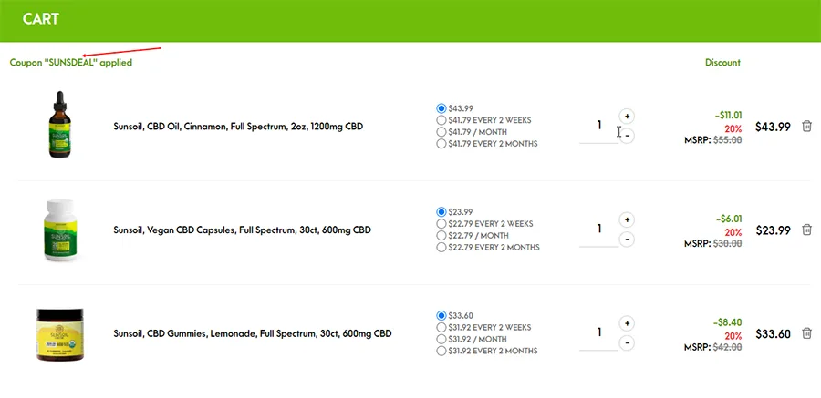 How to Apply Sunsoil Coupons? Step 4