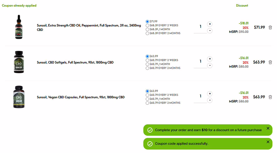 How to Apply Sunsoil Coupons? Step 4
