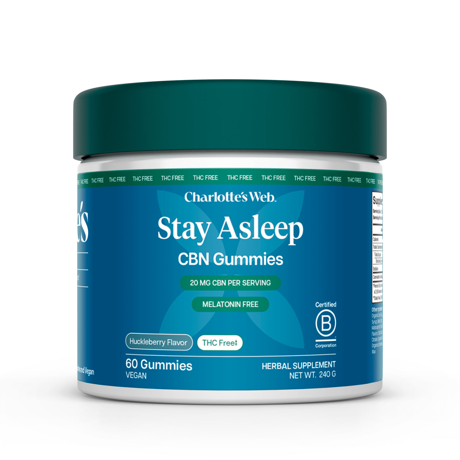Charlotte’s Web, 20mg Stay Asleep CBN Gummies, Huckleberry, Isolate THC-Free, 60ct, 600mg CBN Charlotte’s Web, 20mg Stay Asleep CBN Gummies, Huckleberry, Isolate THC-Free, 60ct, 600mg CBN