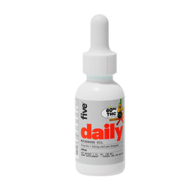 five, CBD+THC Tincture Oil, Citrus, Full Spectrum, 1fl oz, 60mg THC + 1500mg CBD