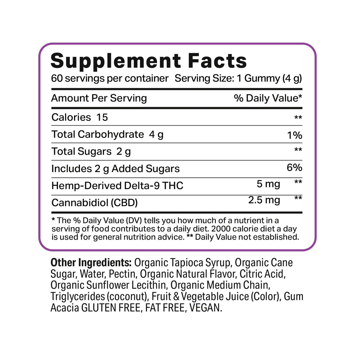 Fab CBD, Delta 9 CBD Gummies, Assorted Sour, Full Spectrum, 60ct, 300mg THC + 150mg CBD