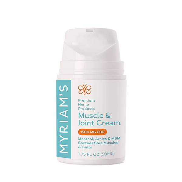 Myriam's Hope Hemp, Muscle & Joint CBD Cream, Full Spectrum, 1.75fl oz, 1500mg CBD Myriam's Hope Hemp, Muscle & Joint CBD Cream, Full Spectrum, 1.75fl oz, 1500mg CBD