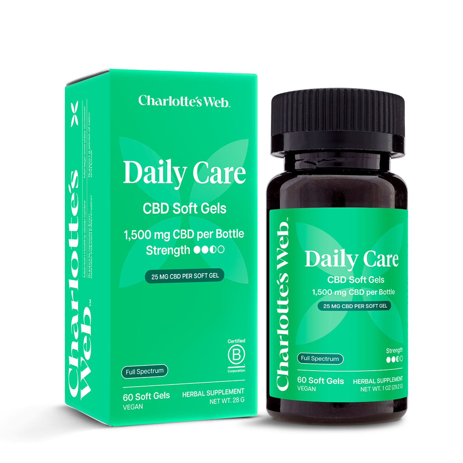 Charlotte’s Web, 25mg CBD Soft Gels, Full Spectrum, 60ct, 1500mg CBD