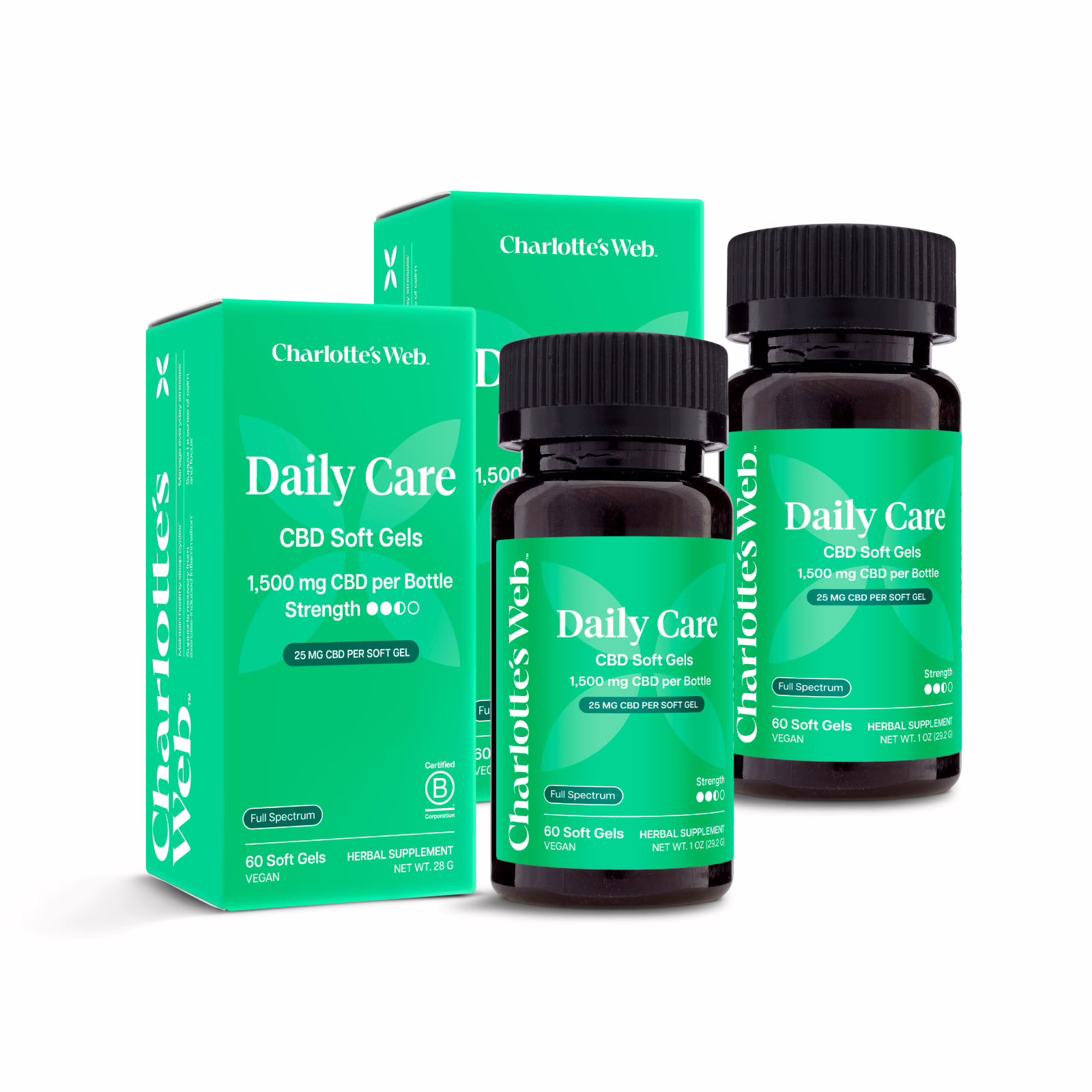 Charlotte’s Web, 25mg CBD Soft Gels, Full Spectrum, 60ct, 1500mg CBD