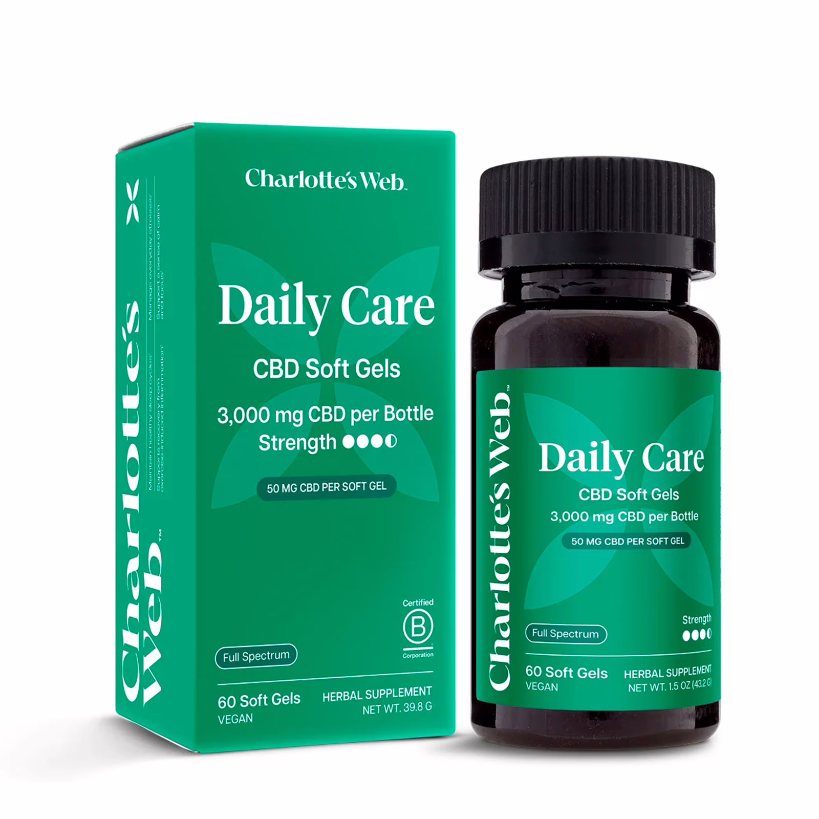 Charlotte’s Web, 50mg CBD Soft Gels, Full Spectrum, 60ct, 3000mg CBD