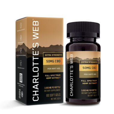 Charlotte’s Web, 50mg CBD Soft Gels, Full Spectrum, 60ct, 3000mg CBD