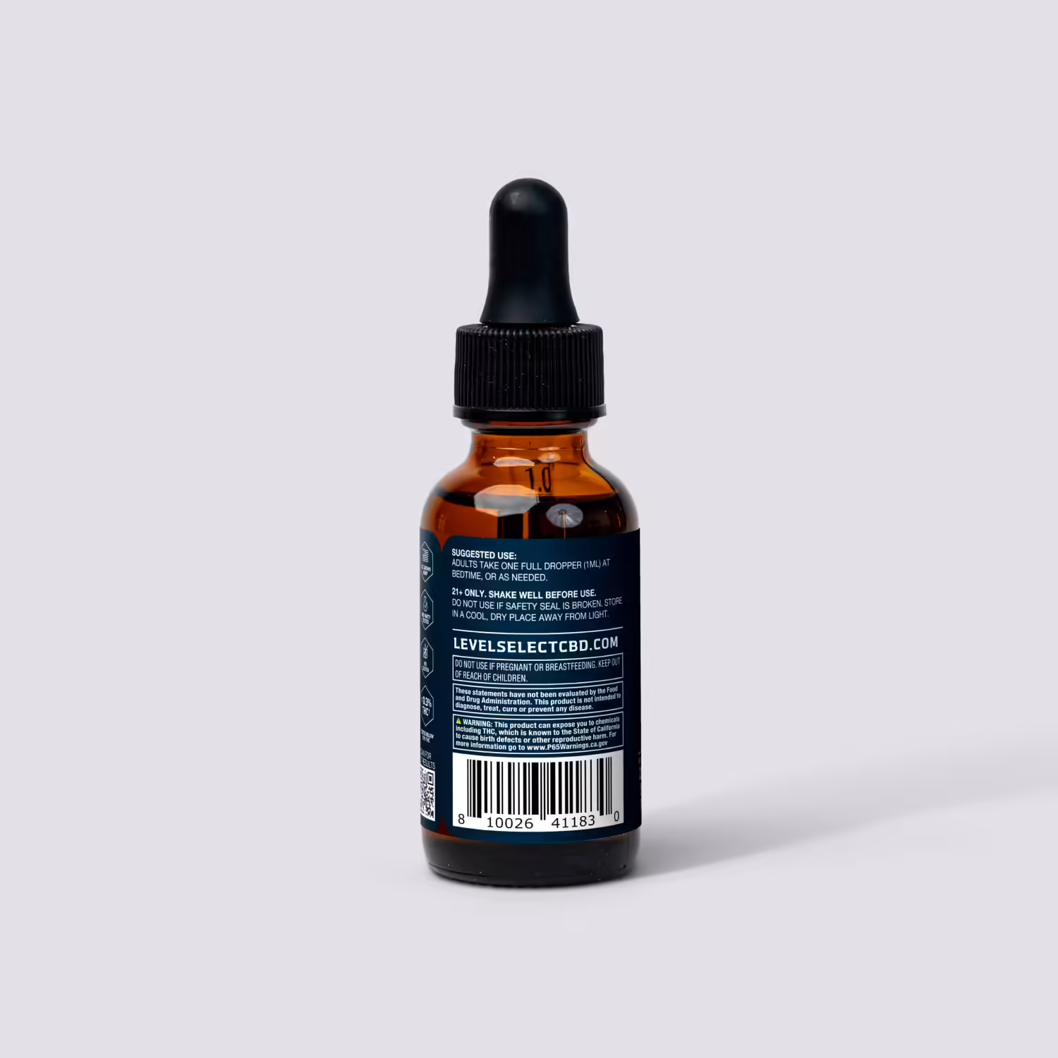 Level Select CBD, CBD+ Pro Sleep Drops, Berry, Full Spectrum, 1fl oz, 60mg THC + 150mg CBN + 750mg CBD