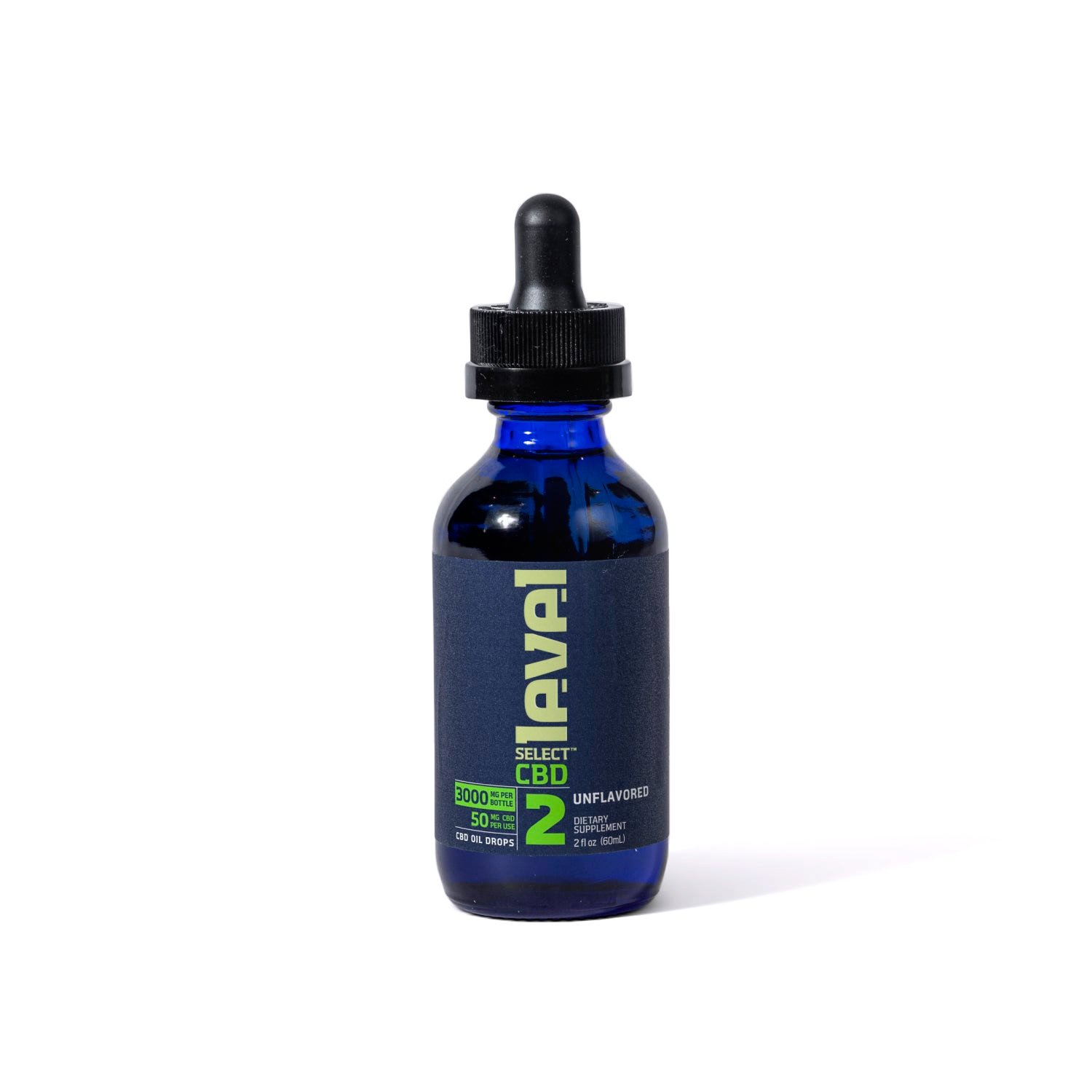 Level Select CBD, LVL 2 Daily CBD Drops, Unflavored, Broad Spectrum THC-Free, 2fl oz, 3000mg CBD