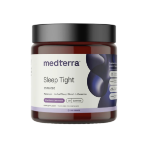 Medterra, Sleep Tight CBD Gummies 25mg, Isolate THC-Free, Blackberry Lemonade, 30ct, 750mg CBD