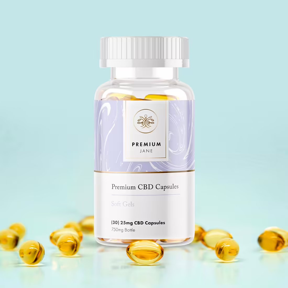 Premium Jane, CBD Oil Gel Capsules 40mg, Full Spectrum, 30ct, 1200mg CBD