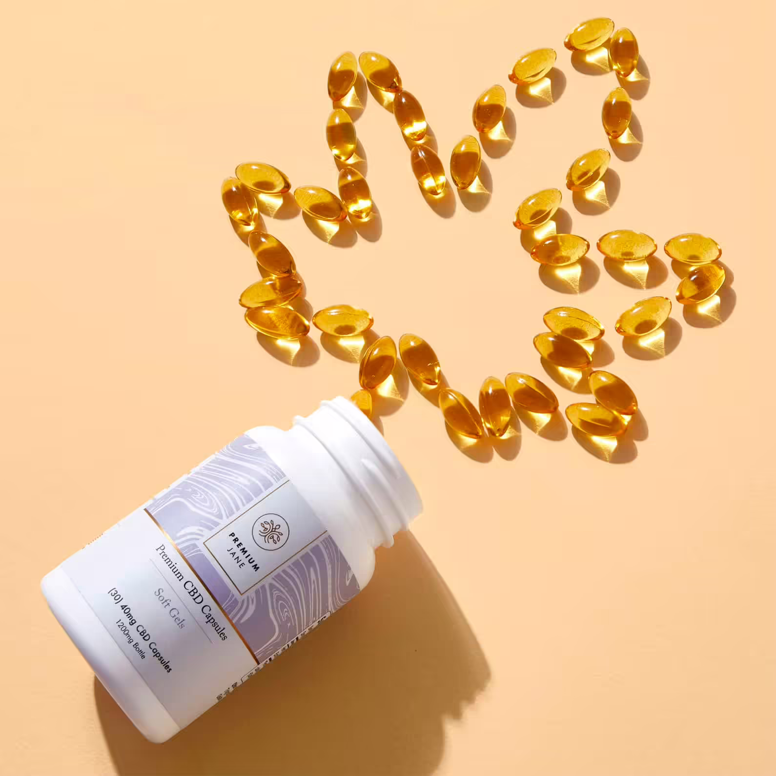 Premium Jane, CBD Oil Gel Capsules 40mg, Full Spectrum, 30ct, 1200mg CBD
