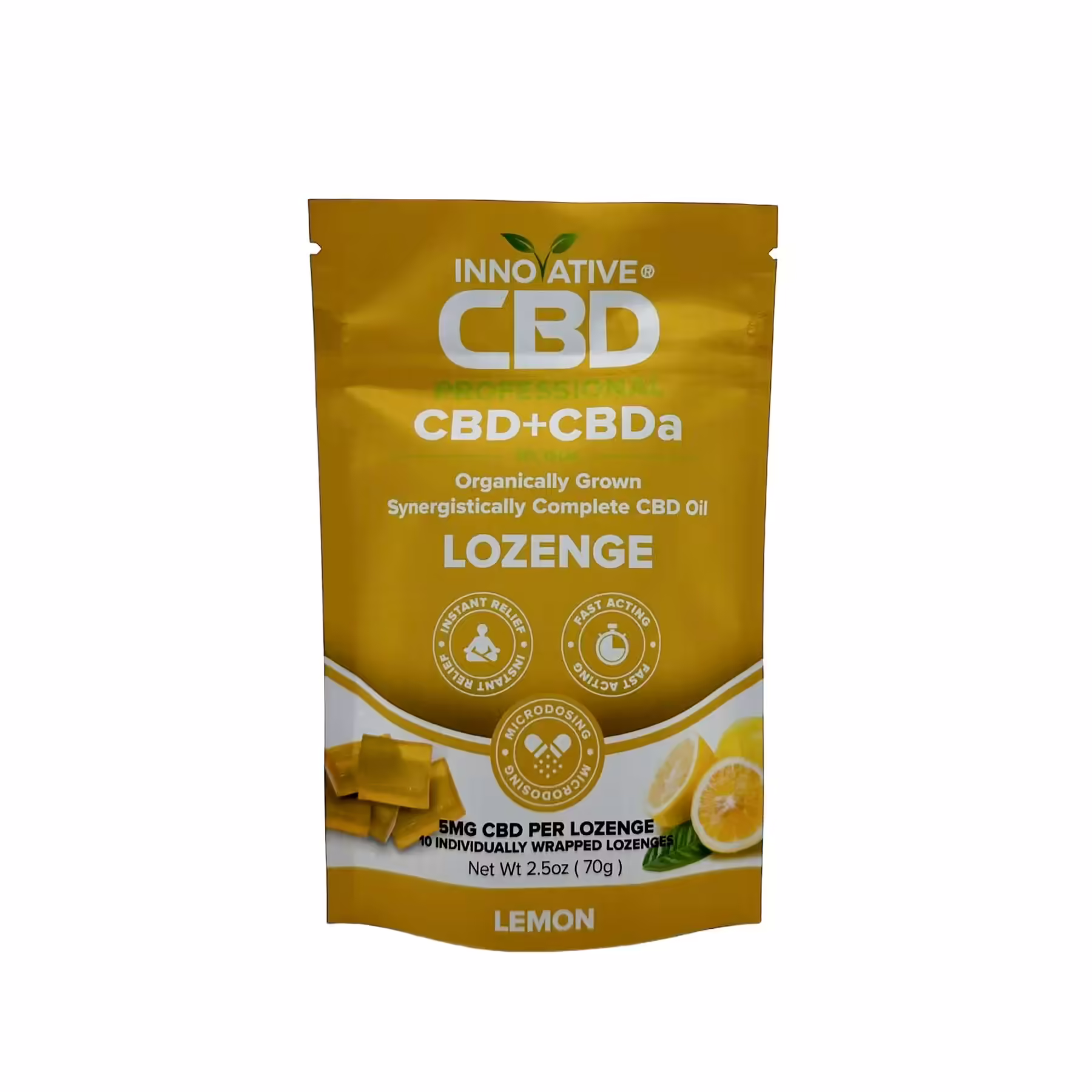 Innovative CBD, CBD+CBDA Lozenges 5mg, Lemon, Full Spectrum, 10ct, 50mg CBD Innovative CBD, CBD+CBDA Lozenges 5mg, Lemon, Full Spectrum, 10ct, 50mg CBD