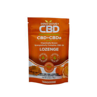 Innovative CBD, CBD+CBDA Lozenges 5mg, Tangerine, Full Spectrum, 10ct, 50mg CBD