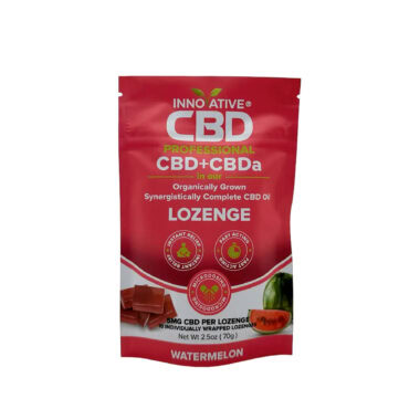 Innovative CBD, CBD+CBDA Lozenges 5mg, Watermelon, Full Spectrum, 10ct, 50mg CBD