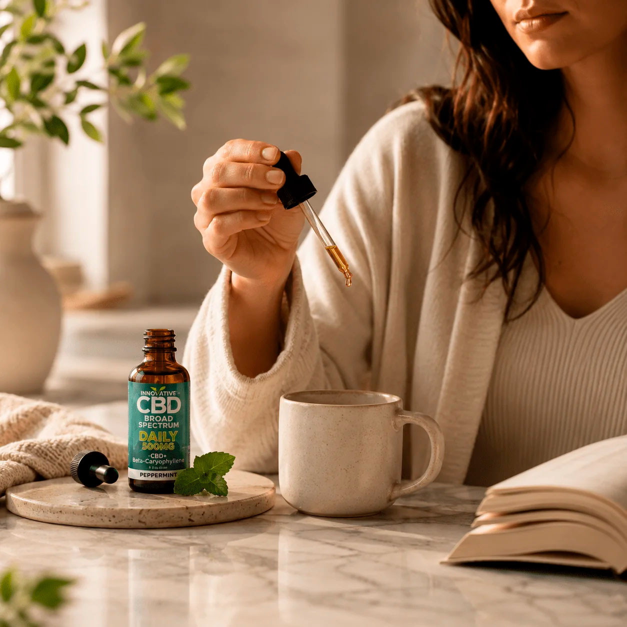 Innovative CBD, Daily CBD+Terpenes Oil, Natural, Broad Spectrum THC-Free, 2fl oz, 500mg CBD