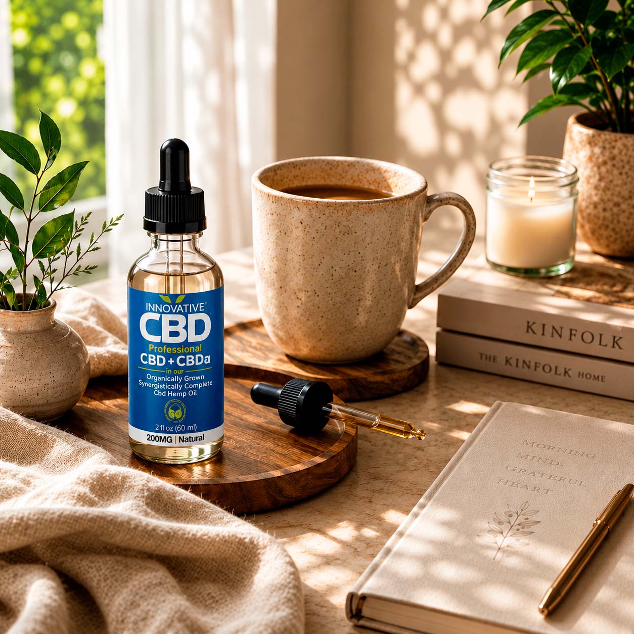 Innovative CBD, Professional CBD+CBDA Oil, Natural, Full Spectrum, 1fl oz, 500mg CBD