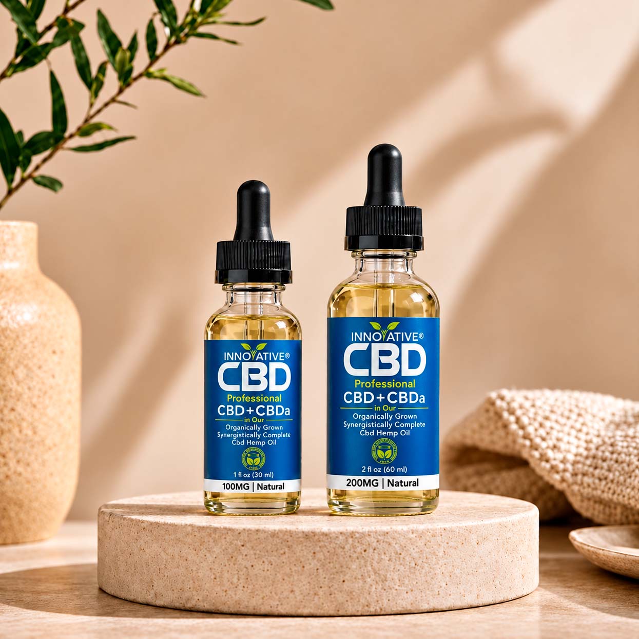 Innovative CBD, Professional CBD+CBDA Oil, Peppermint, Full Spectrum, 1fl oz, 100mg CBD