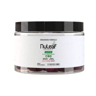 NuLeaf Naturals, Hemp CBD Gummies, Sour Mixed Berry, Full Spectrum, 60ct, 900mg CBD