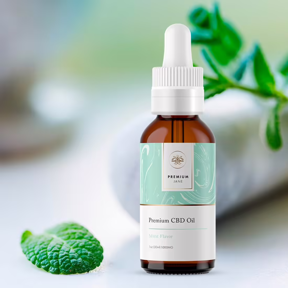 Premium Jane, CBD Oil, Mint, Full Spectrum, 1fl oz, 1000mg CBD