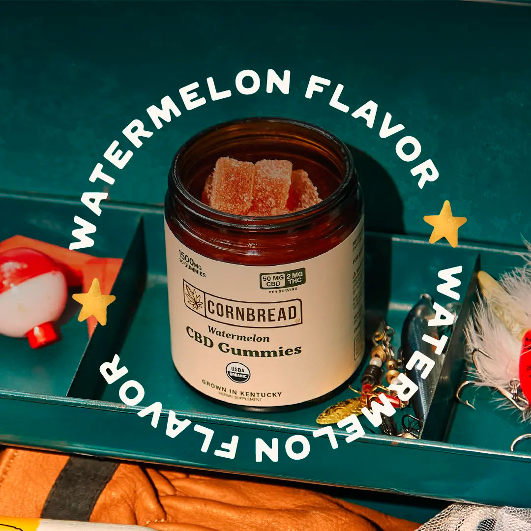 Cornbread Hemp, CBD Gummies, Watermelon, Full Spectrum, 30ct, 120mg THC + 3000mg CBD