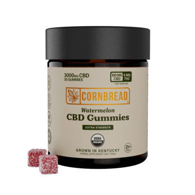 Cornbread Hemp, CBD Gummies, Watermelon, Full Spectrum, 30ct, 120mg THC + 3000mg CBD