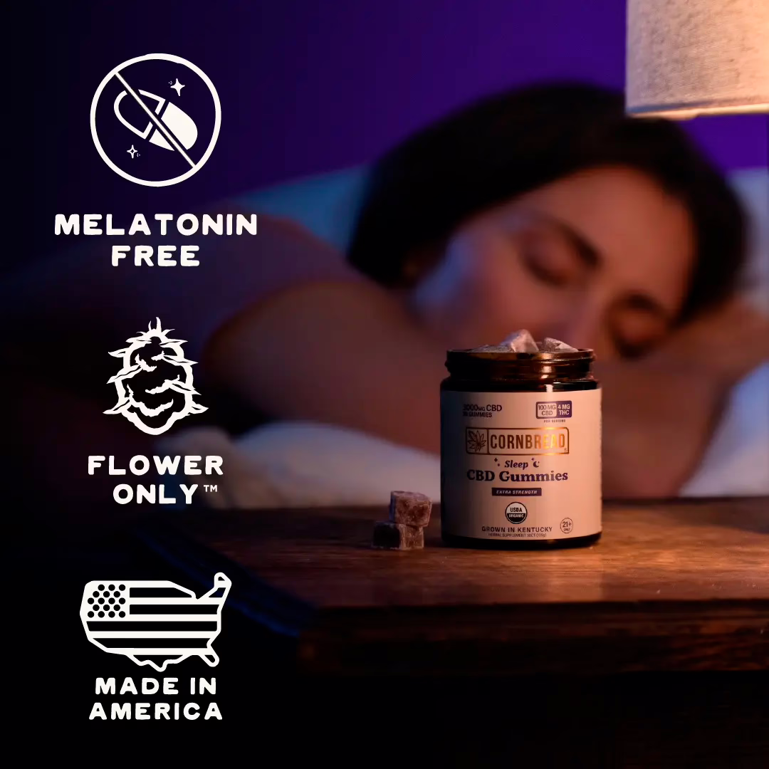 Cornbread Hemp, CBD Sleep Gummies, Full Spectrum, 30ct, 120mg THC + 3000mg CBD
