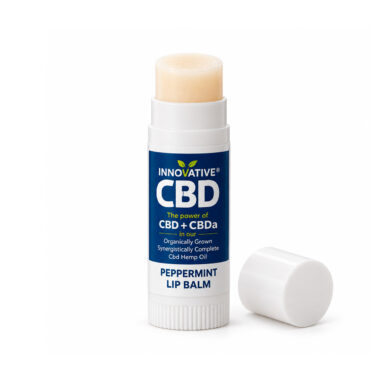 Innovative CBD, CBD+CBDA Lip Balm, Peppermint, Full Spectrum, 0.15 oz, 10mg CBD