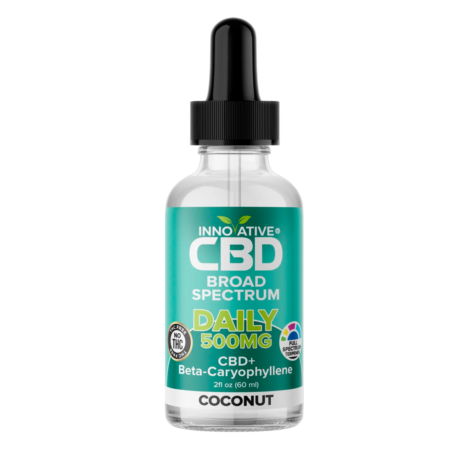 Innovative CBD, Daily CBD+Terpenes Oil, Coconut, Broad Spectrum THC-Free, 2fl oz, 500mg CBD