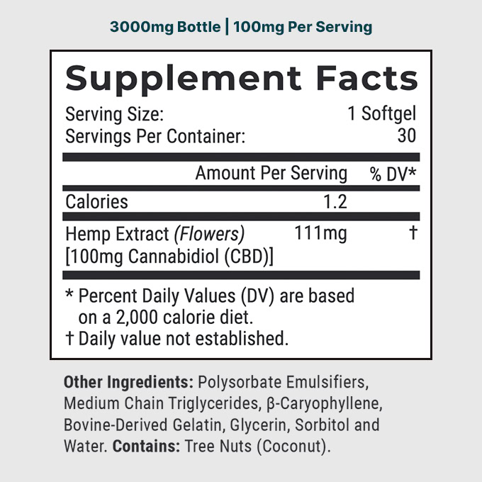 Joy Organics, CBD Softgels, Broad Spectrum THC-Free, 30ct, 3000mg CBD 5