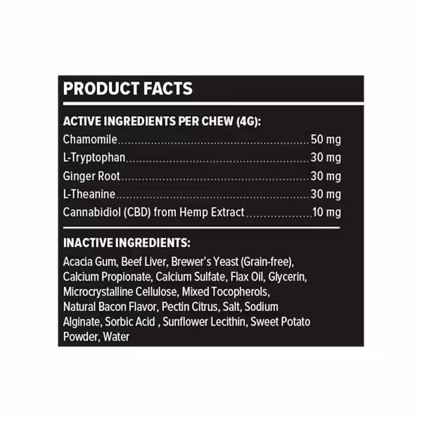 PlusCBD, Calming Care CBD Pet Chews, Beef & Bacon, Isolate THC-Free, 60ct, 600mg CBD