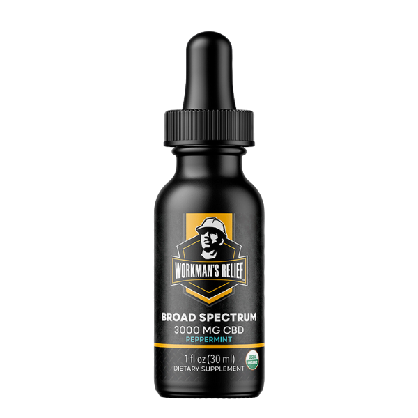 Workman’s Relief Broad Spectrum 3000mg CBD Oil Tincture