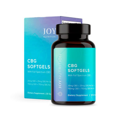 Joy Organics, CBG Softgels, Full Spectrum, 30ct, 750mg CBG + 750mg CBD