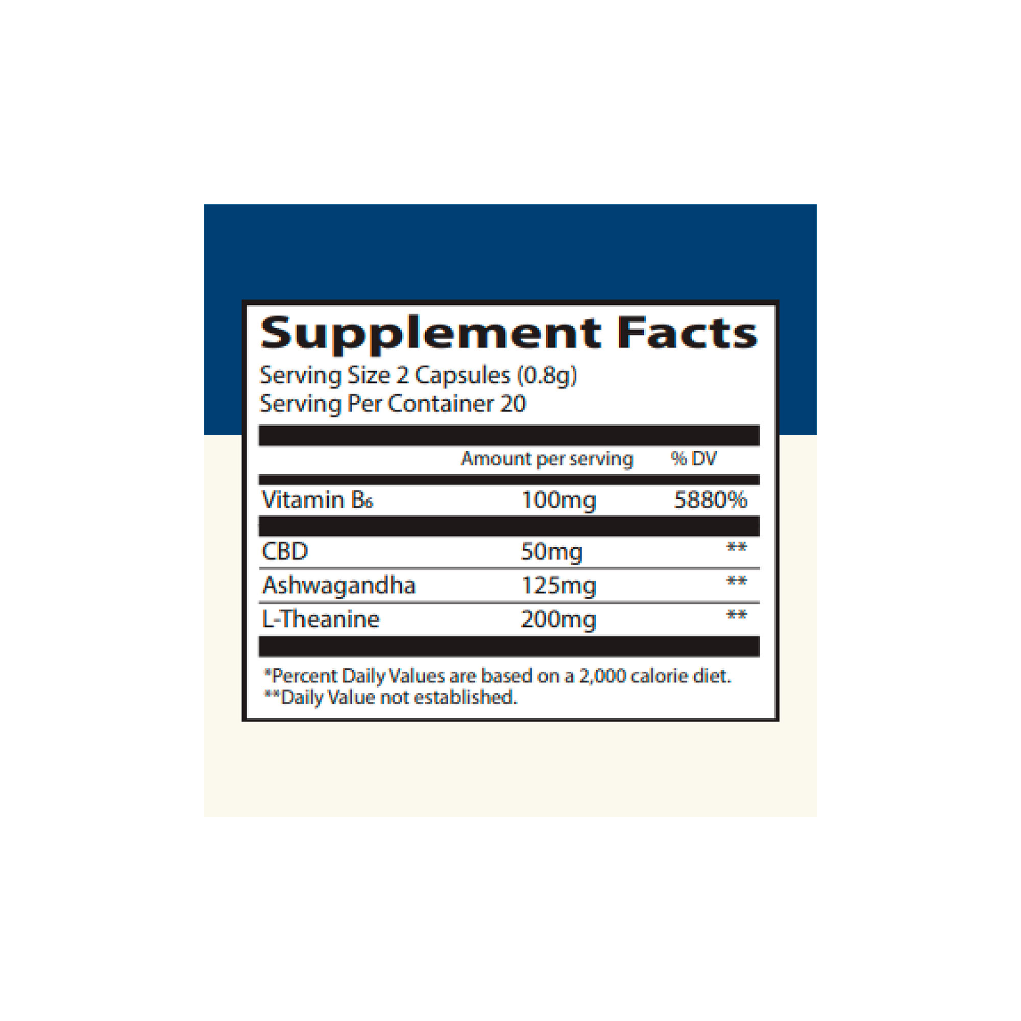 Lazarus Naturals, Calm CBD Capsules, Full Spectrum, 40ct, 1000mg CBD