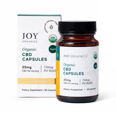 Joy Organics, CBD Capsules, Broad Spectrum THC-Free, 30ct, 750mg CBD