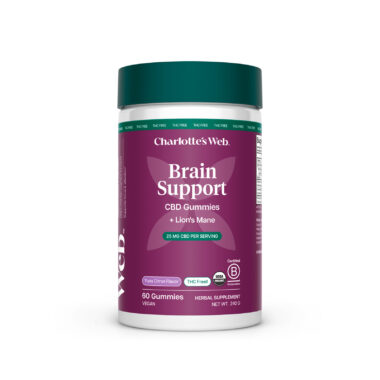 Charlotte’s Web, Brain Support CBD Gummies, Yuzu Citrus, Broad Spectrum THC-Free, 60ct, 750mg CBD