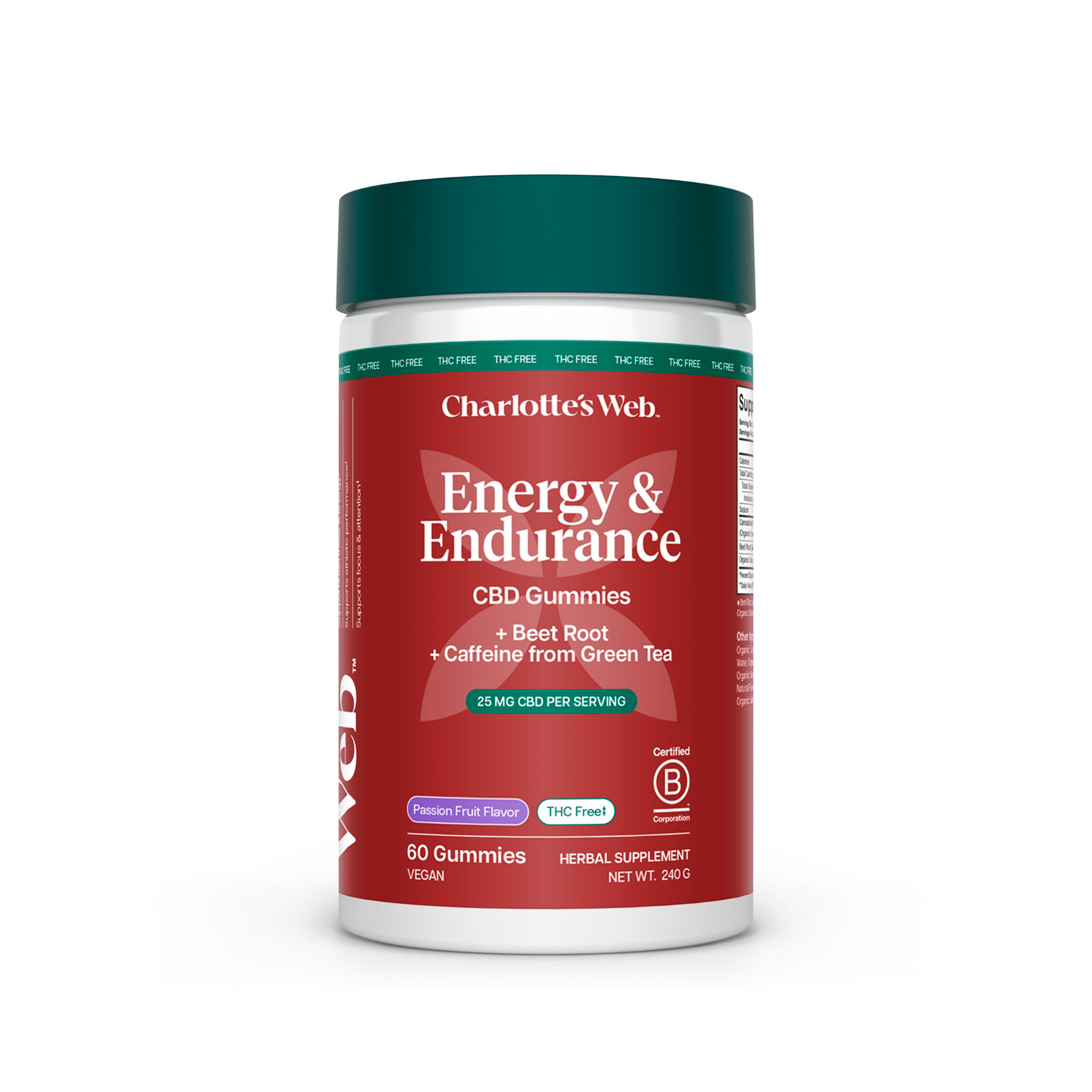 Charlotte’s Web, Endurance CBD Gummies, Passion Fruit, Broad Spectrum THC-Free, 60ct, 750mg CBD Charlotte’s Web, Endurance CBD Gummies, Passion Fruit, Broad Spectrum THC-Free, 60ct, 750mg CBD
